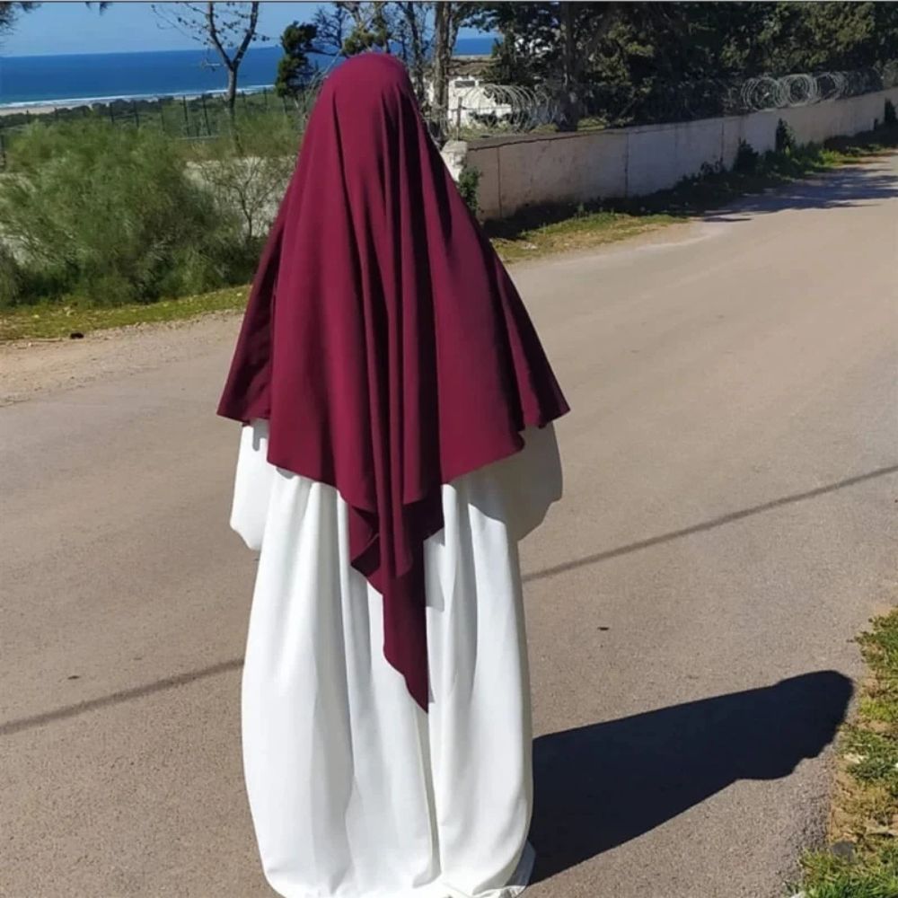 Set de Jilbab 3 Pièces avec Niqab- Khimar Éco-Responsable et Ajustable