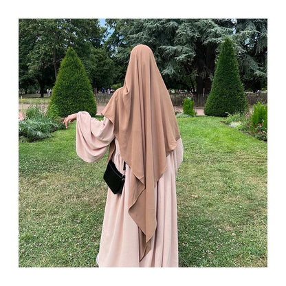 Set de Jilbab 3 Pièces avec Niqab- Khimar Éco-Responsable et Ajustable