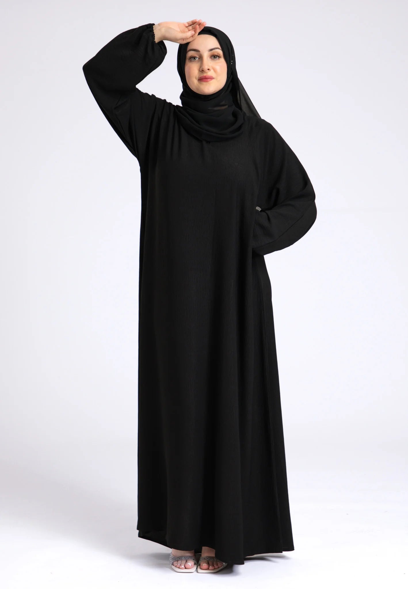 abaya-basique-du-quotidien-avec-manches-elastiquees noir3