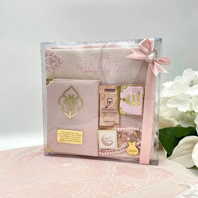 eclat Spirituel : Ensemble de Priere Personnalise rose