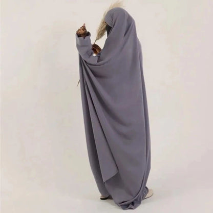 jilbab-fille-une-piece-longue-en-polyester-pour-priere-et-occasions gris